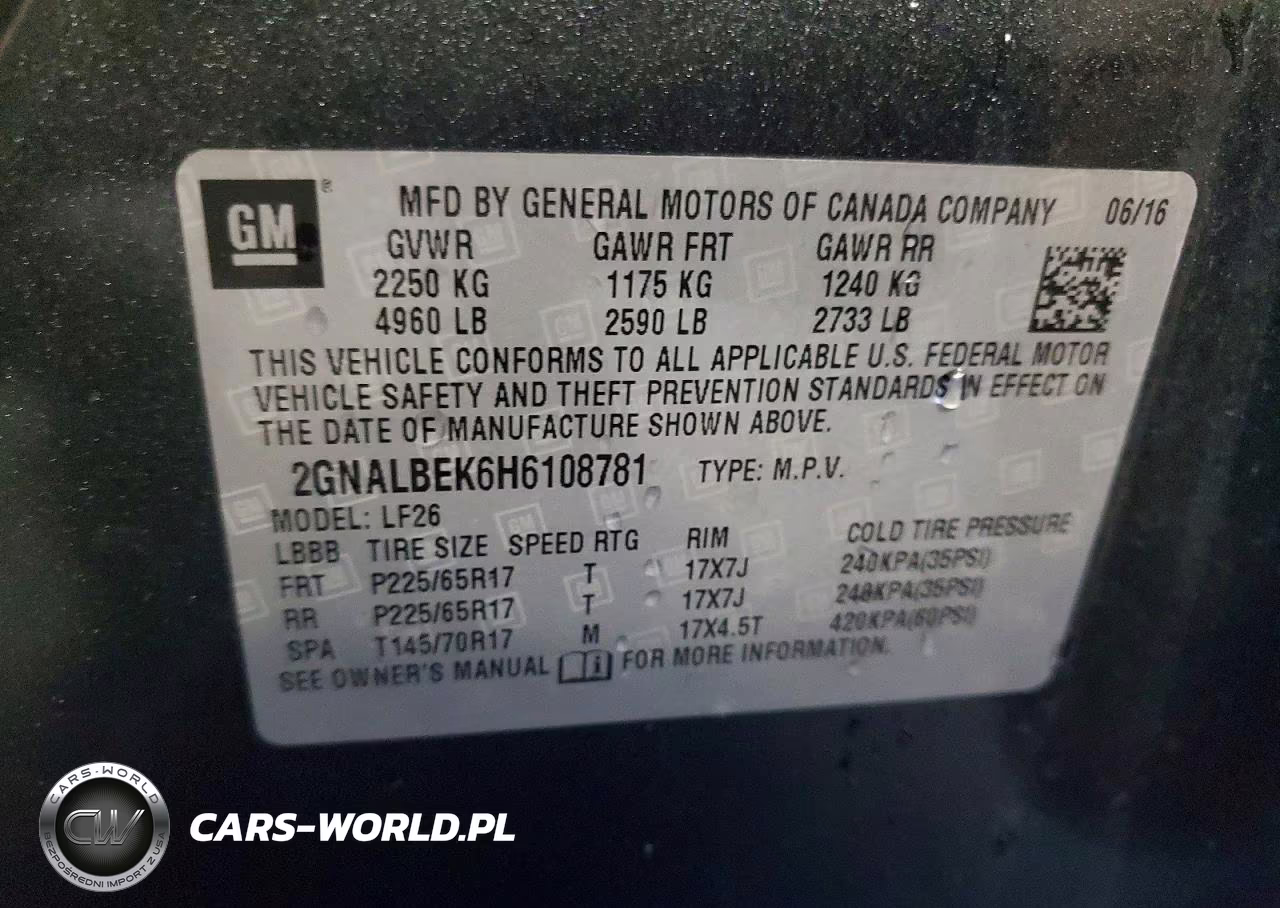 2017 Chevrolet Equinox Ls VIN:2GNALBEK6H6108781 - 12