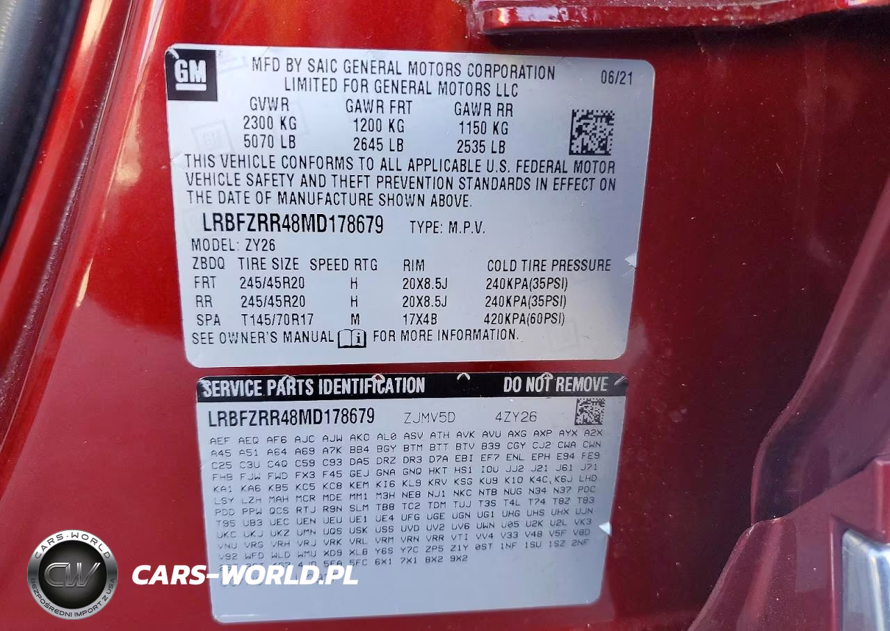 2021 Buick Envision Avenir VIN:LRBFZRR48MD178679 - 13