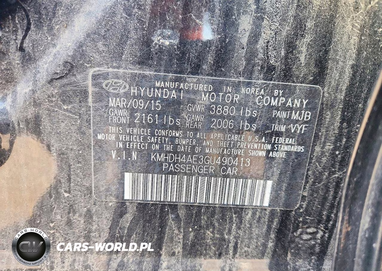 2016 Hyundai Elantra Value Edition VIN:KMHDH4AE3GU490413 - 12