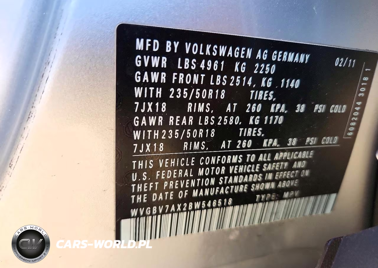 2011 Volkswagen Tiguan S VIN:WVGBV7AX2BW546518 - 13