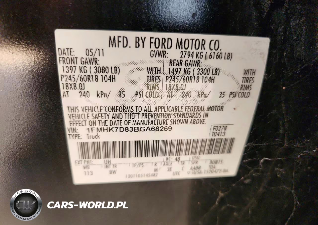 2011 Ford Explorer Xlt VIN:1FMHK7D83BGA68269 - 13