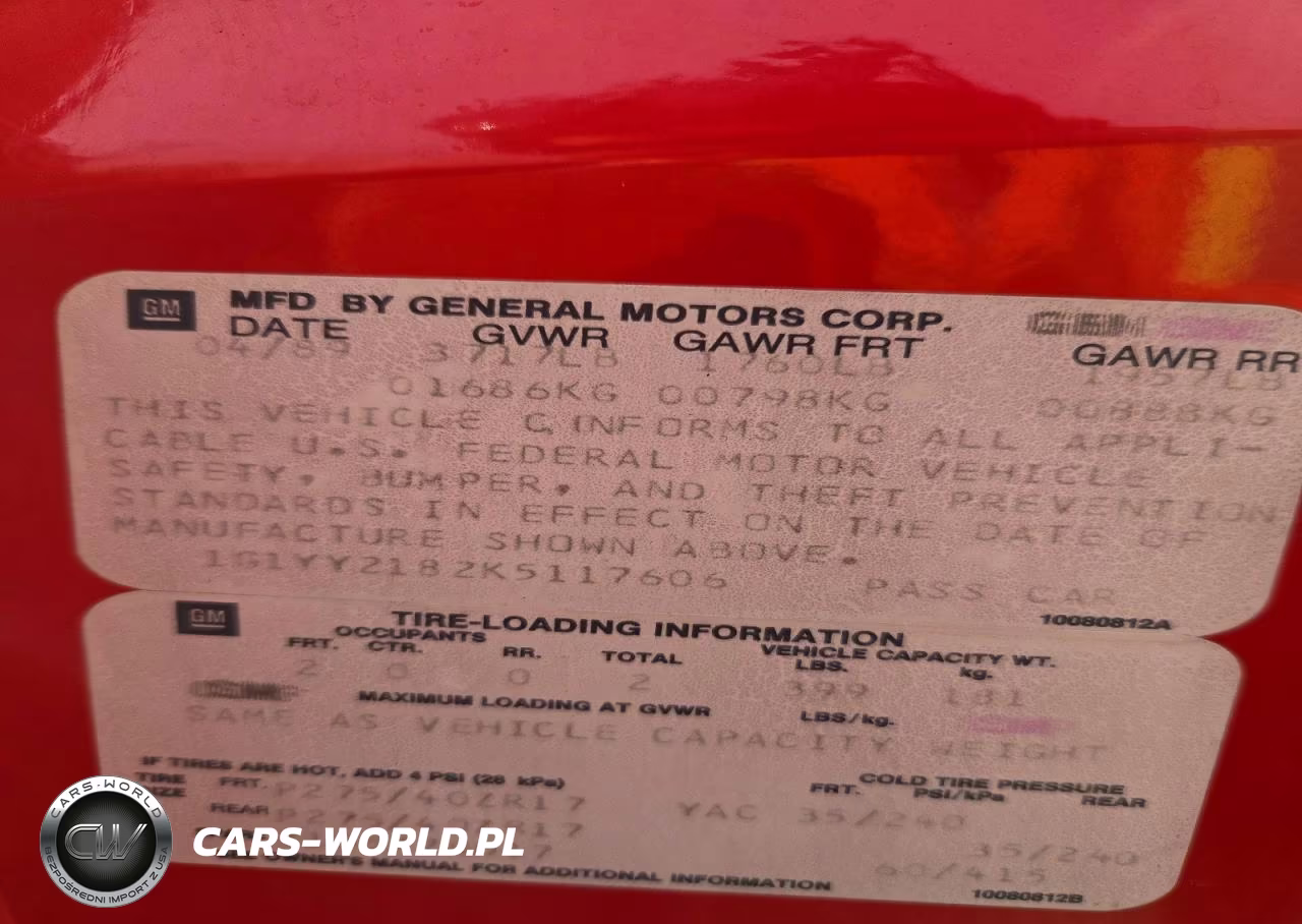 1989 Chevrolet Corvette VIN:1G1YY2182K5117606 - 12