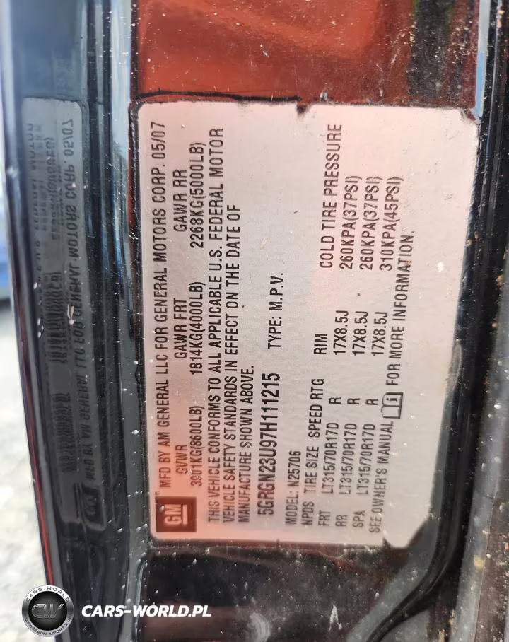 2007 Hummer H2 VIN:5GRGN23U97H111215 - 13