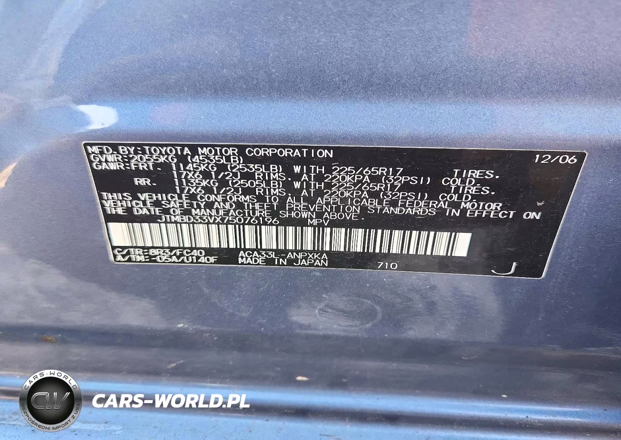 2007 Toyota Rav4 Base VIN:JTMBD33VX75076196 - 12