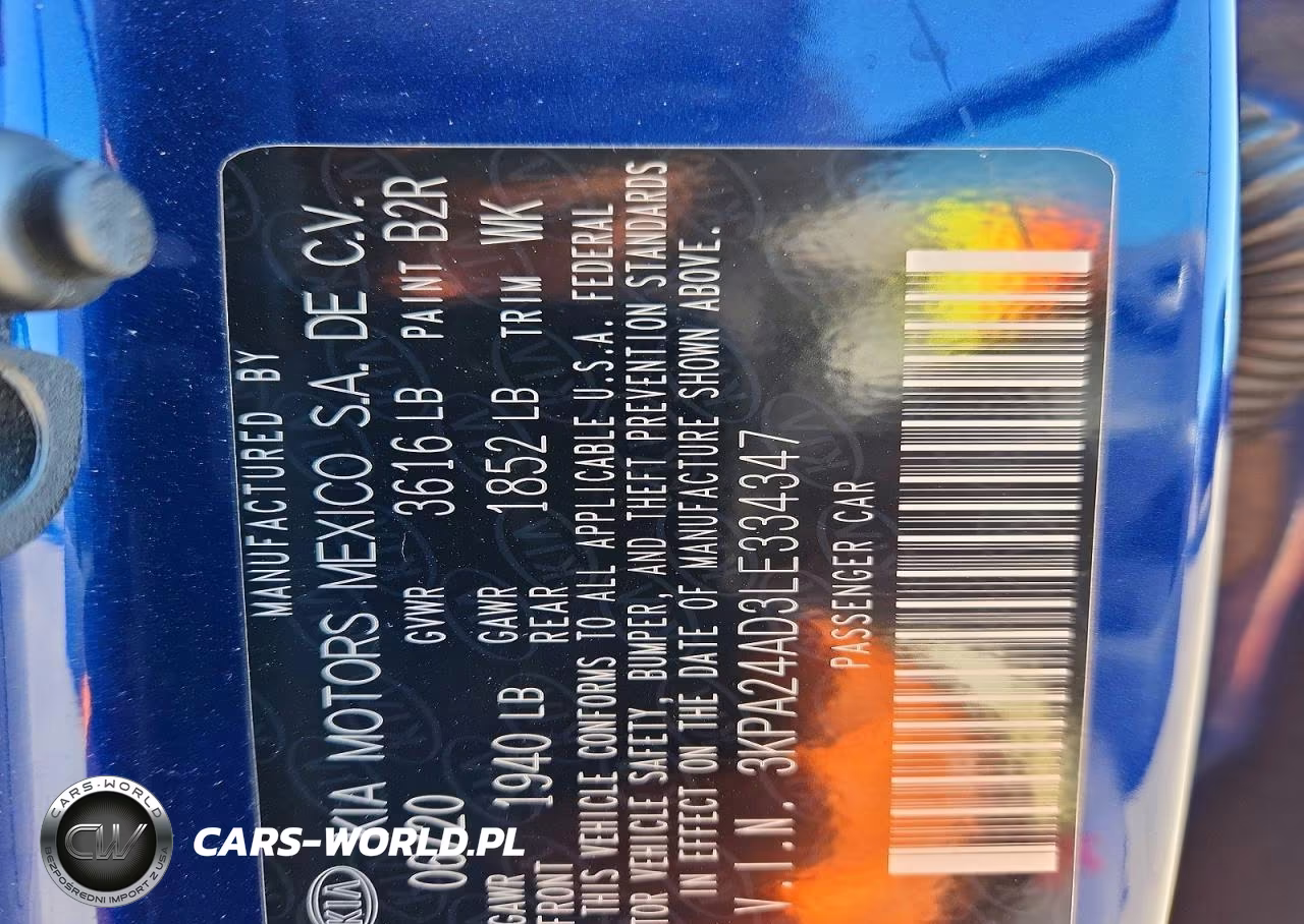 2020 Kia Rio S VIN:3KPA24AD3LE334347 - 12