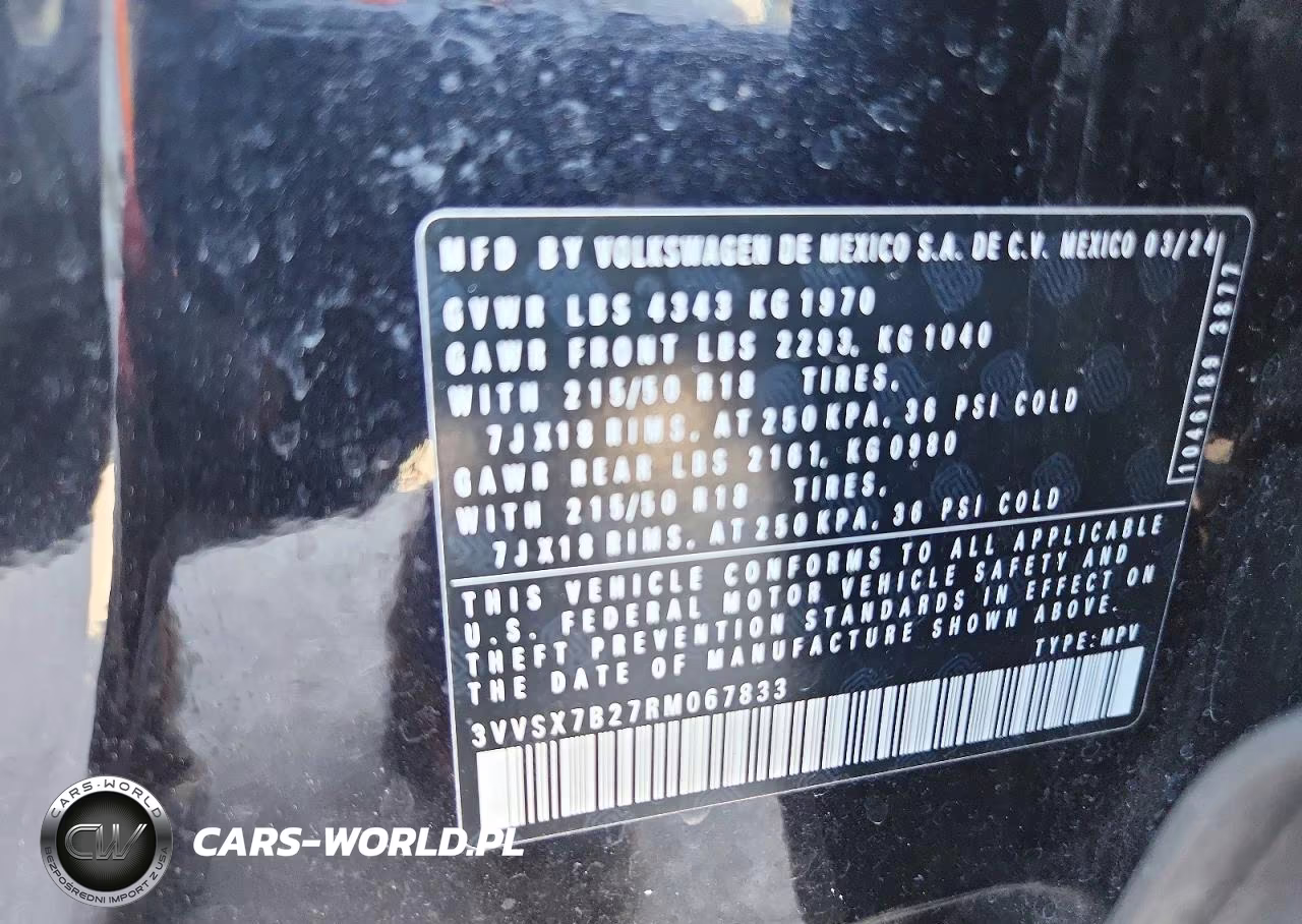 2024 Volkswagen Taos Se VIN:3VVSX7B27RM067833 - 13
