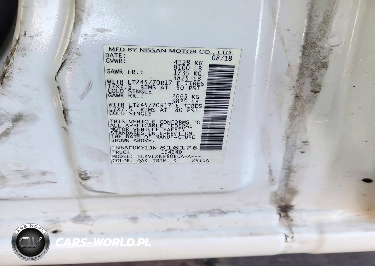 2018 Nissan Nv 2500 Hd Sv VIN:1N6BF0KY1JN816176 - 13