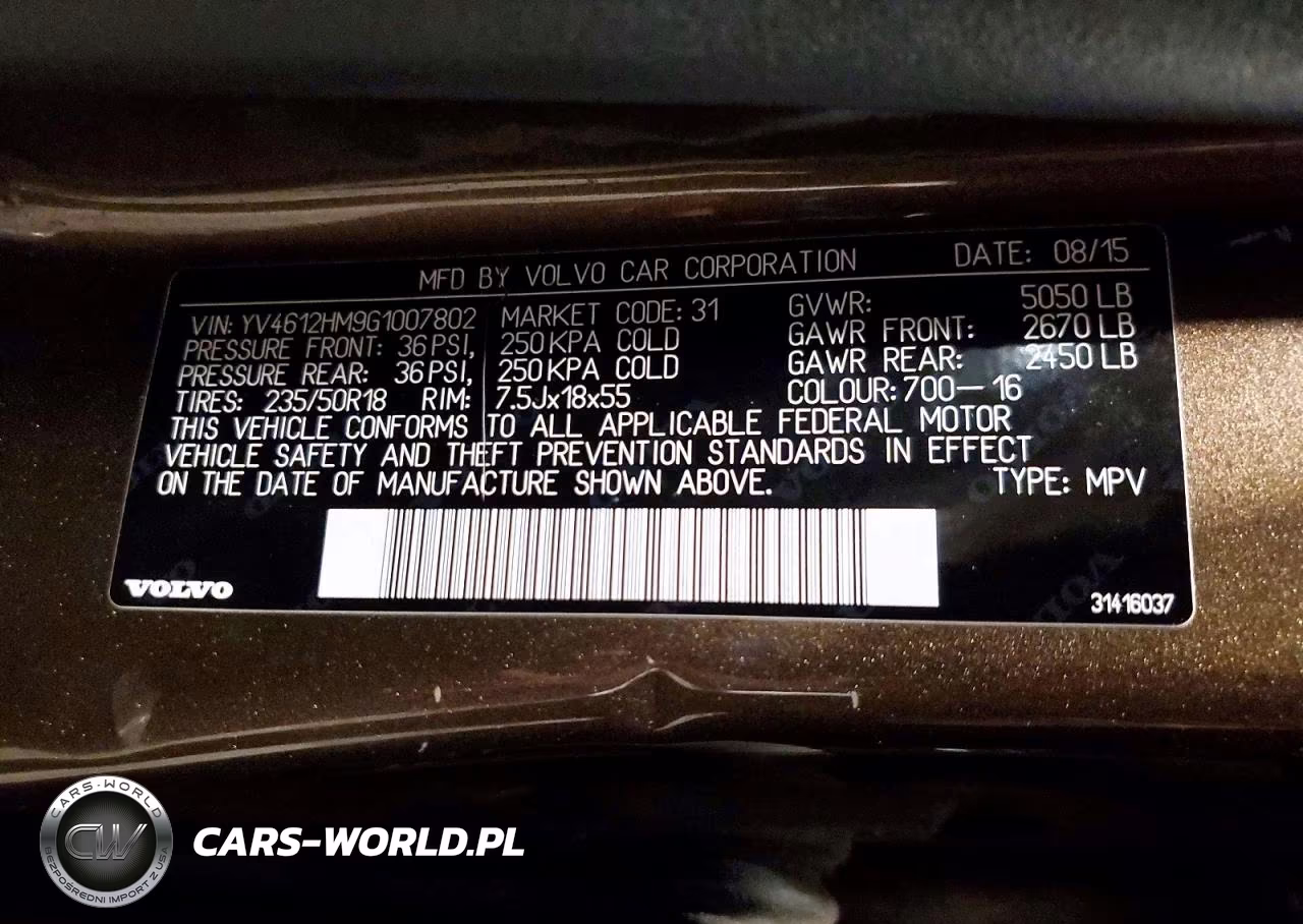 2016 Volvo V60 Cross Country Platinum VIN:YV4612HM9G1007802 - 12