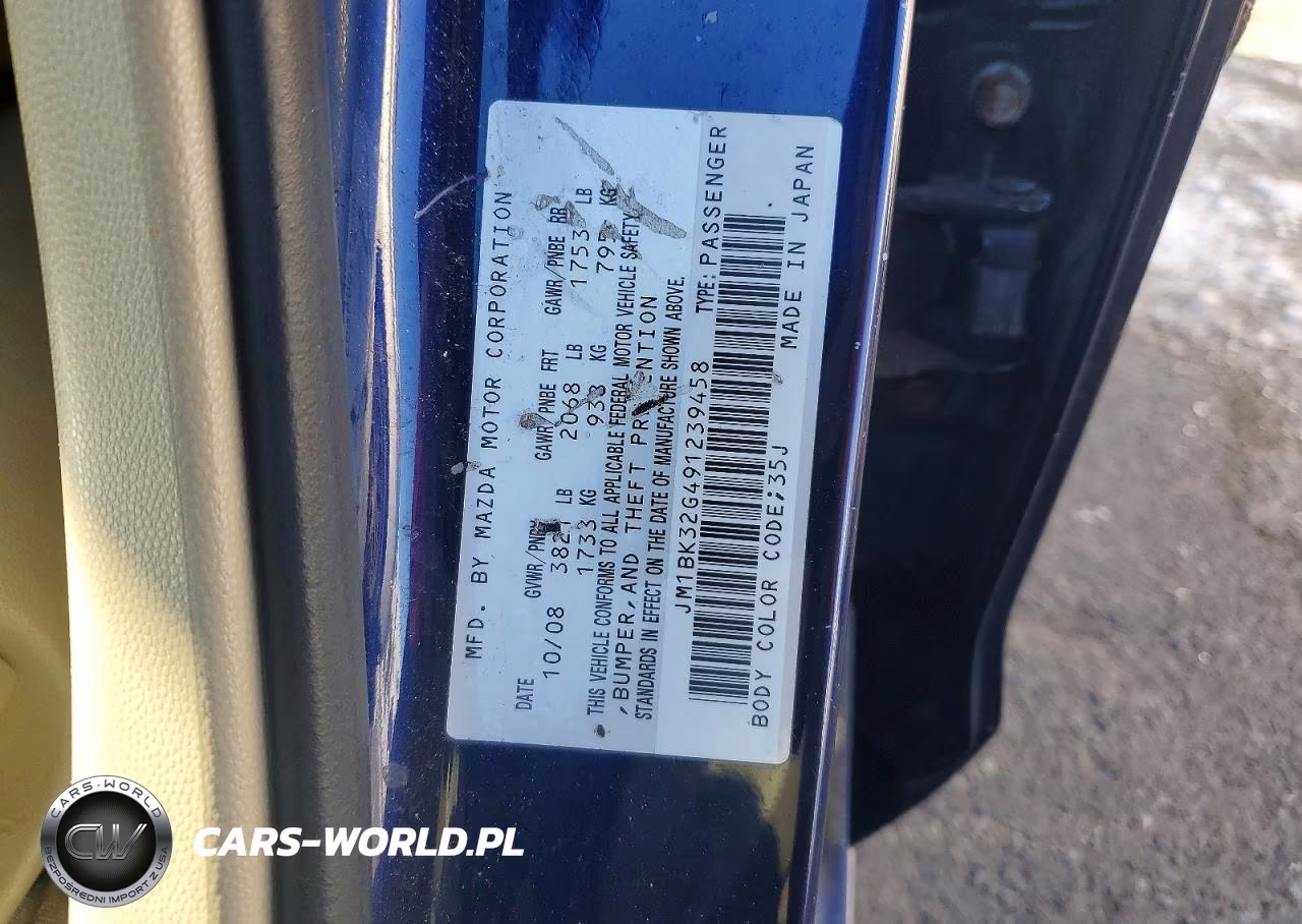 2009 Mazda 3 I VIN:JM1BK32G491239458 - 12