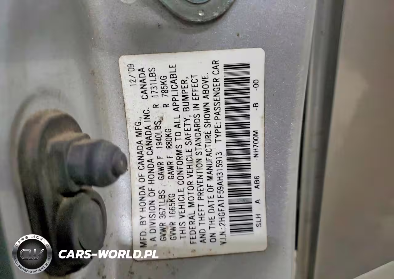 2010 Honda Civic Lx VIN:2HGFA1F59AH315913 - 13