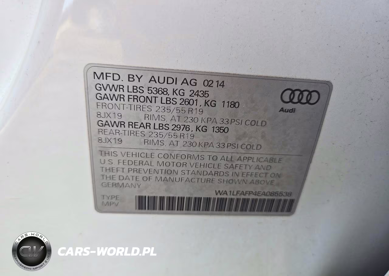 2014 Audi Q5 Premium Plus VIN:WA1LFAFP4EA085538 - 13