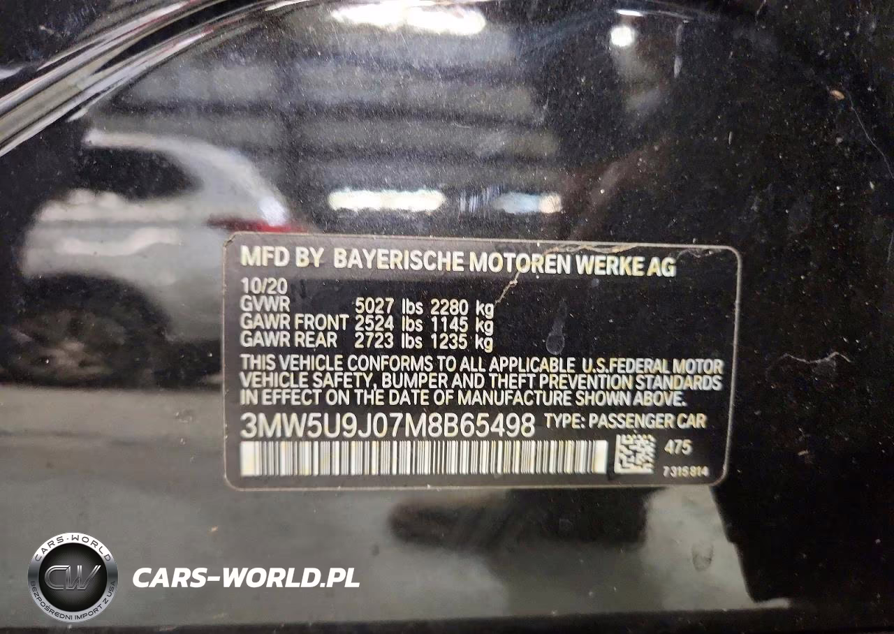 2021 BMW M340Xi VIN:3MW5U9J07M8B65498 - 12