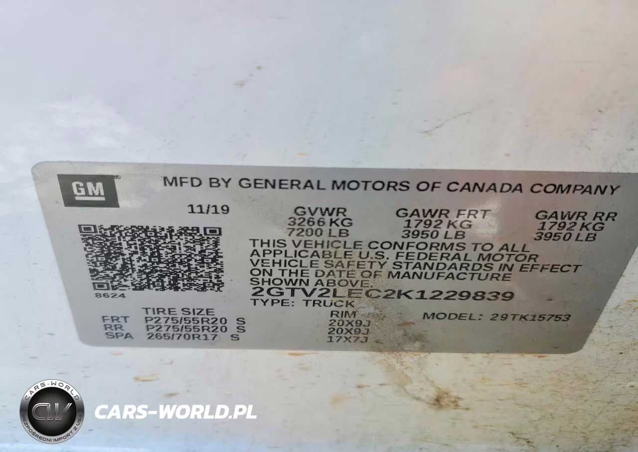 2019 GMC Sierra Limited K1500 VIN:2GTV2LEC2K1229839 - 12
