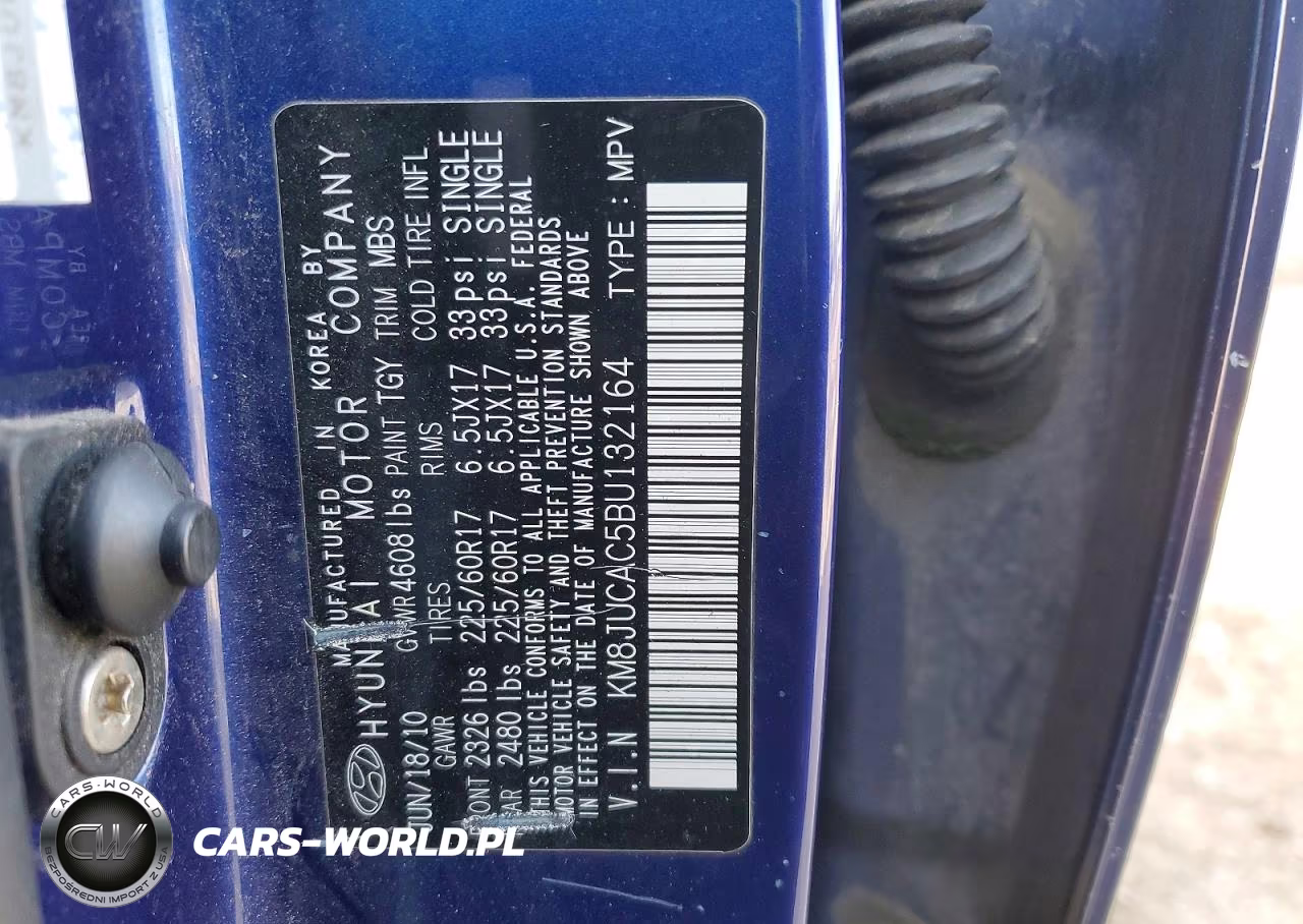 2011 Hyundai Tucson VIN:KM8JUCAC5BU132164 - 13