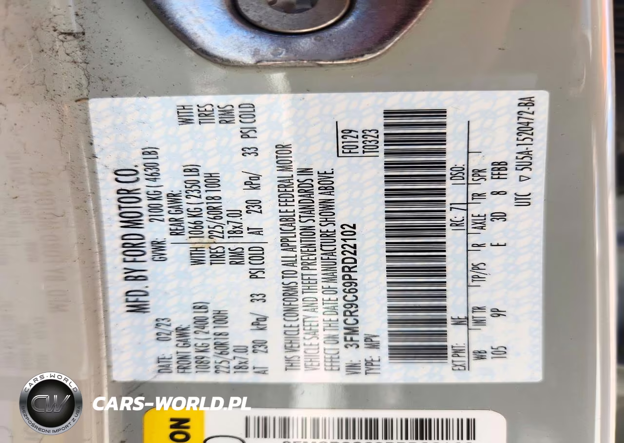 2023 Ford Bronco Sport Outer Banks VIN:3FMCR9C69PRD22102 - 12