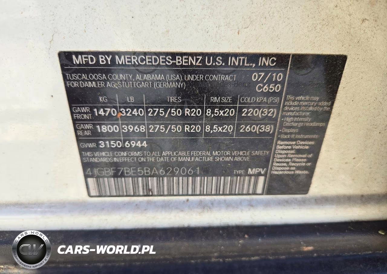 2011 Mercedes-Benz Gl 450 4Matic VIN:4JGBF7BE5BA629061 - 13