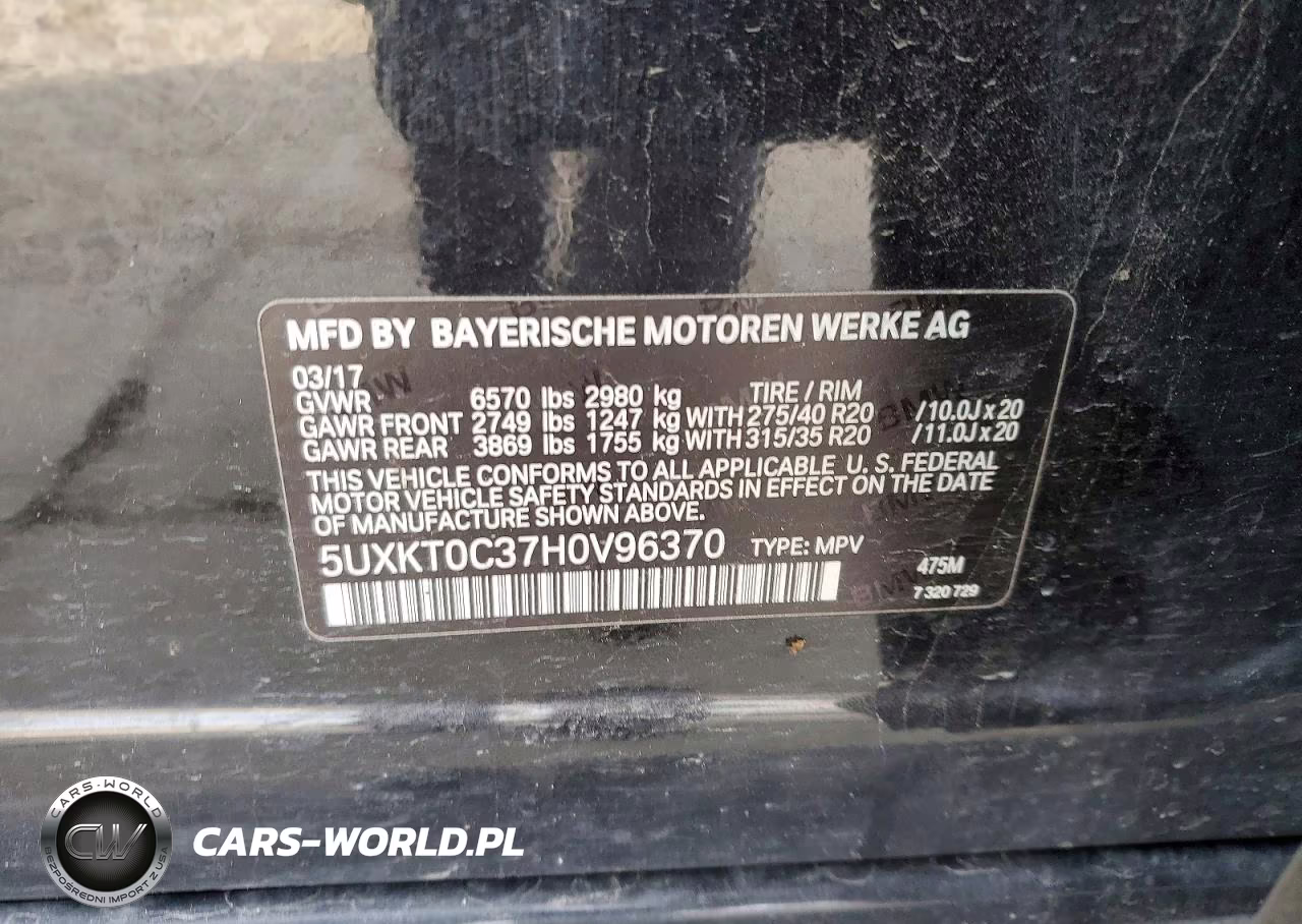 2017 BMW X5 Xdr40E VIN:5UXKT0C37H0V96370 - 12