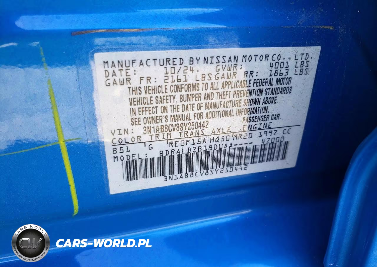 2025 Nissan Sentra Sv VIN:3N1AB8CV8SY250442 - 12