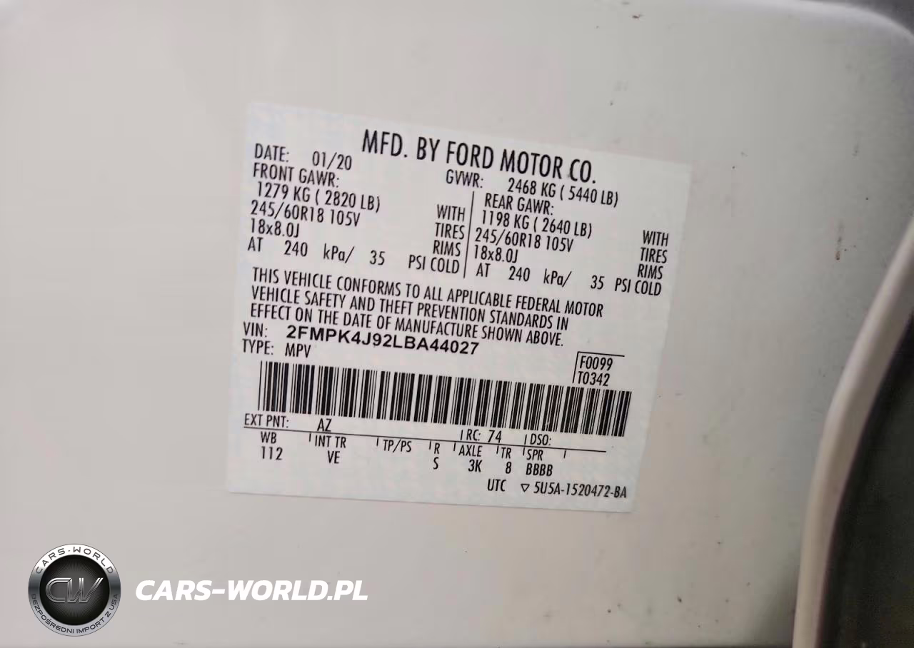 2020 Ford Edge Sel VIN:2FMPK4J92LBA44027 - 14