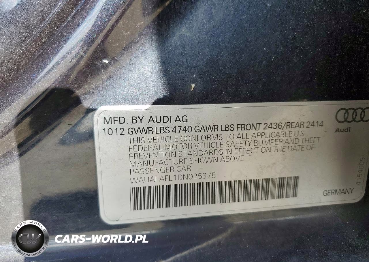 2013 Audi A4 Premium VIN:WAUAFAFL1DN025375 - 12