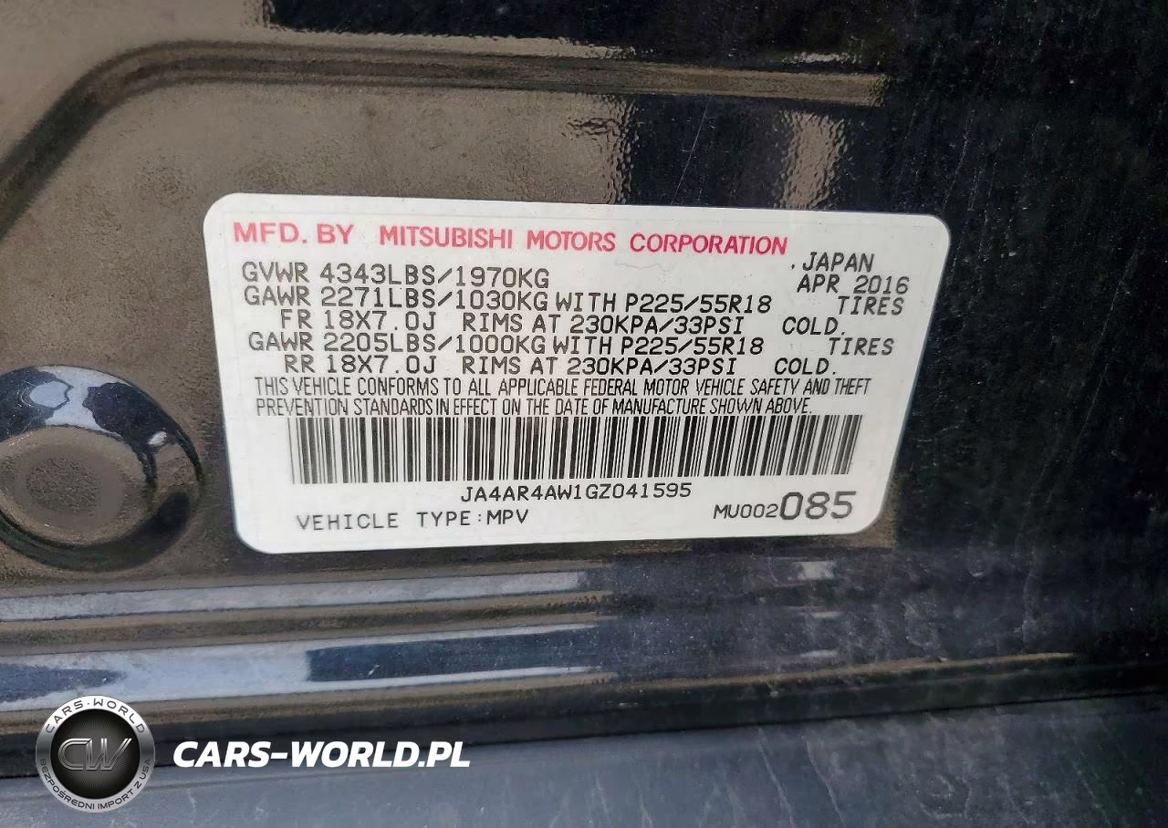 2016 Mitsubishi Outlander Sport Sel VIN:JA4AR4AW1GZ041595 - 13