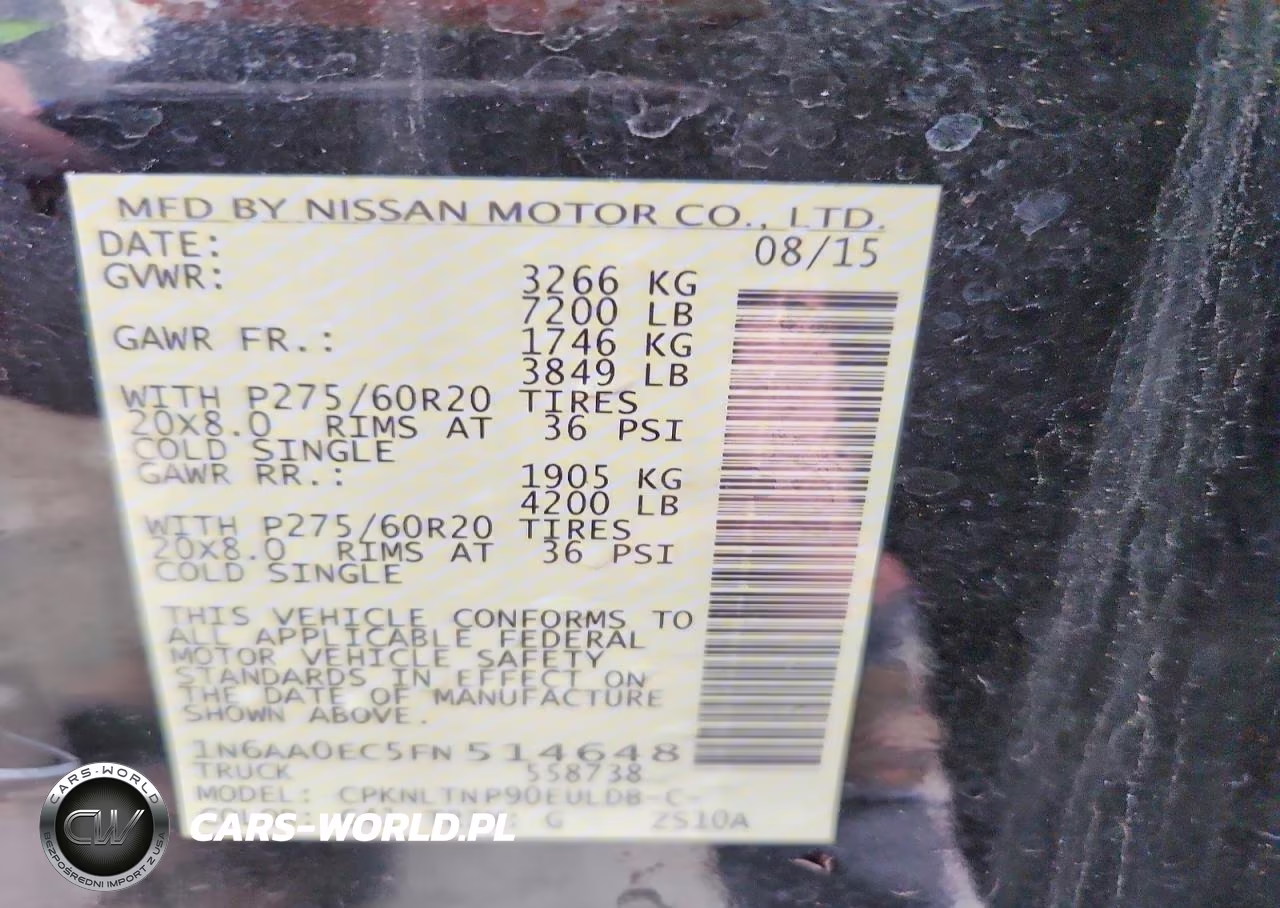 2015 Nissan Titan Sv VIN:1N6AA0EC5FN514648 - 12