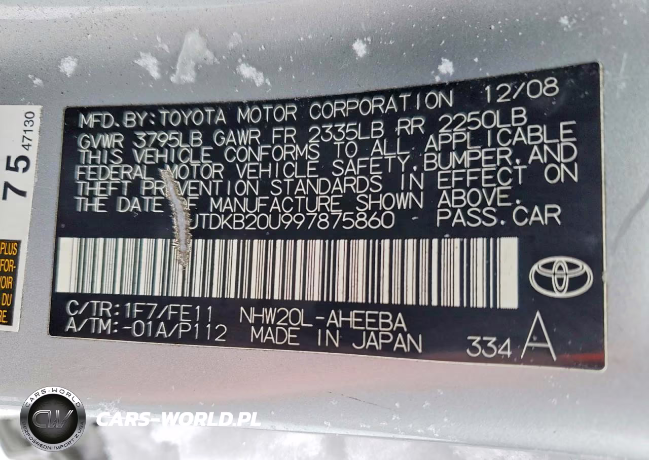 2009 Toyota Prius VIN:JTDKB20U997875860 - 12
