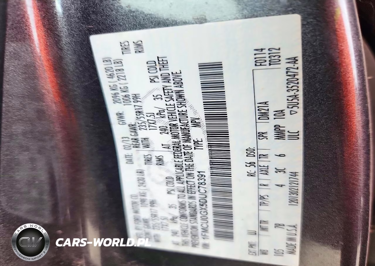 2013 Ford Escape Se VIN:1FMCU0GX5DUC78391 - 13