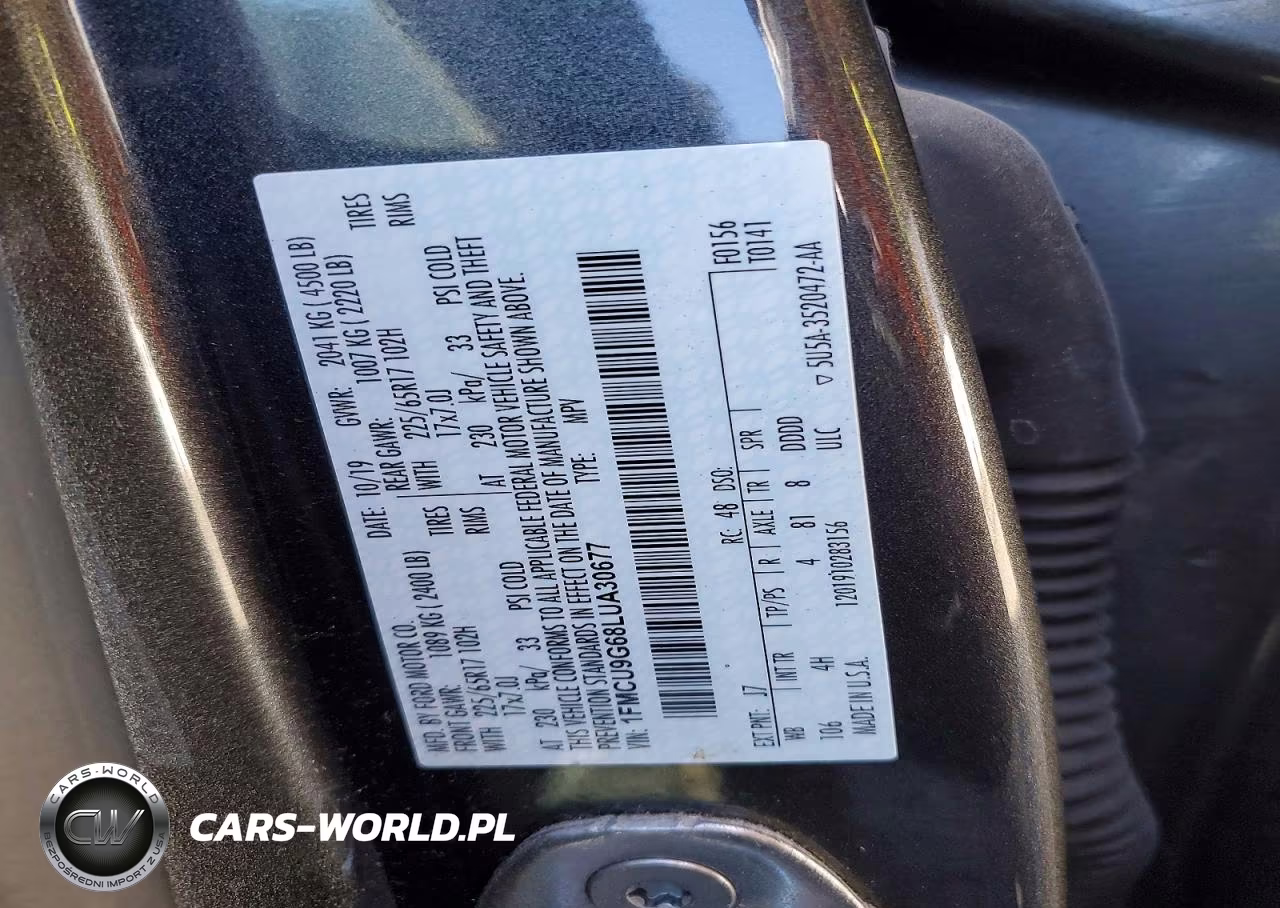 2020 Ford Escape Se VIN:1FMCU9G68LUA30677 - 12