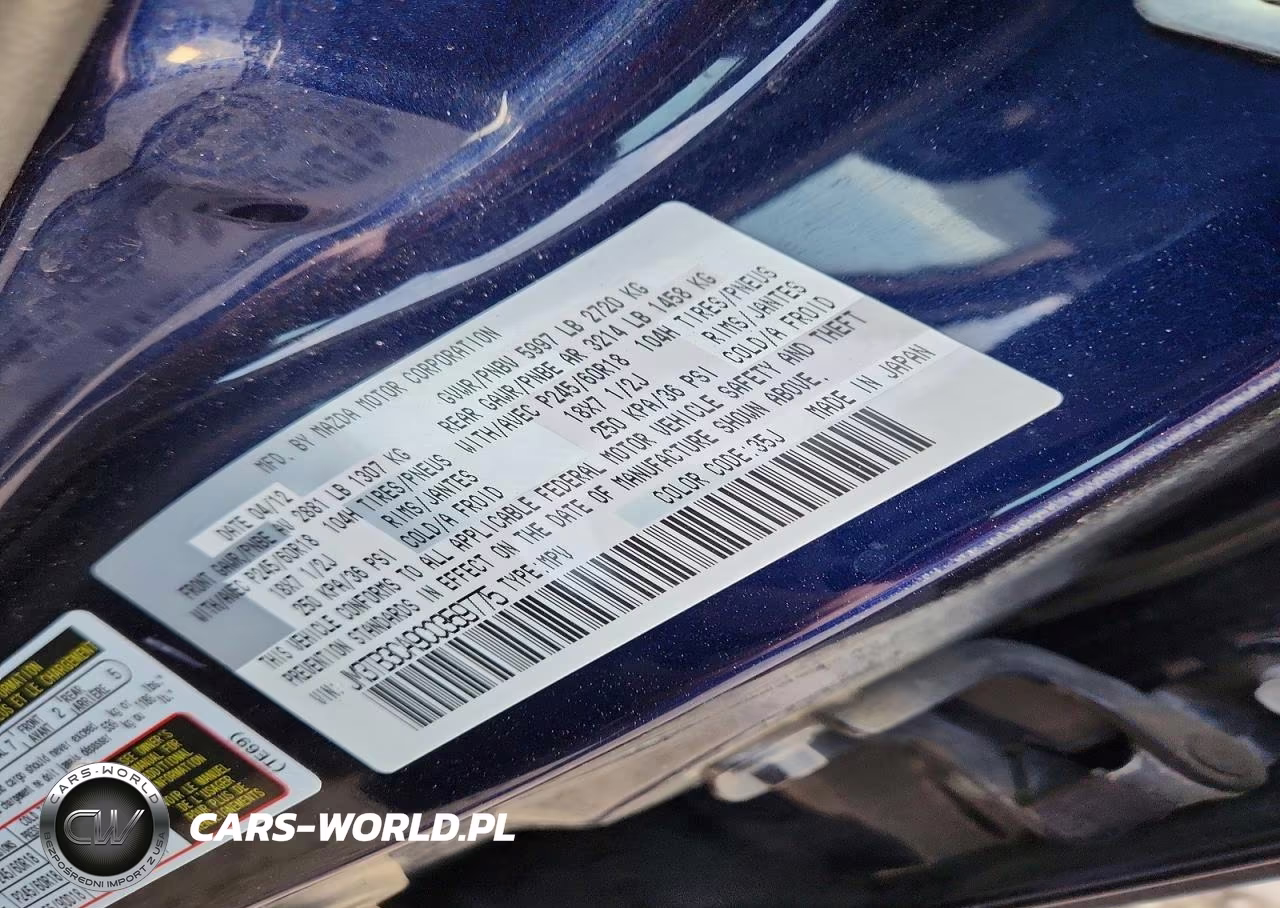 2012 Mazda Cx-9 VIN:JM3TB3CA9C0359775 - 13