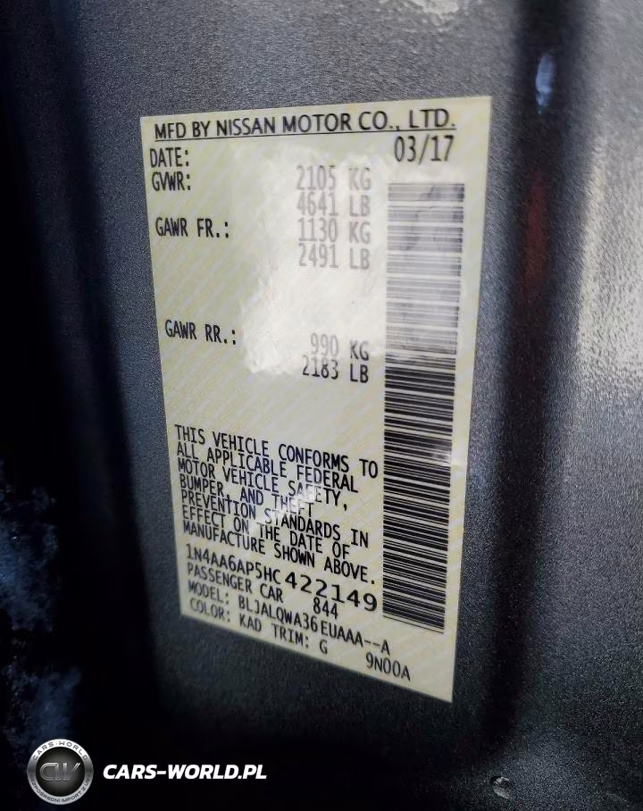 2017 Nissan Maxima 3.5S VIN:1N4AA6AP5HC422149 - 13