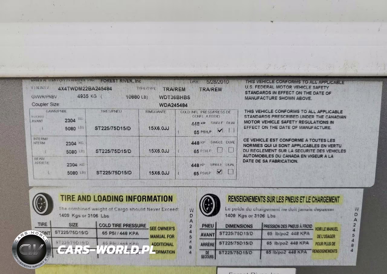 2011 Forest River Wildwood Camper VIN:4X4TWDM22BA245484 - 10