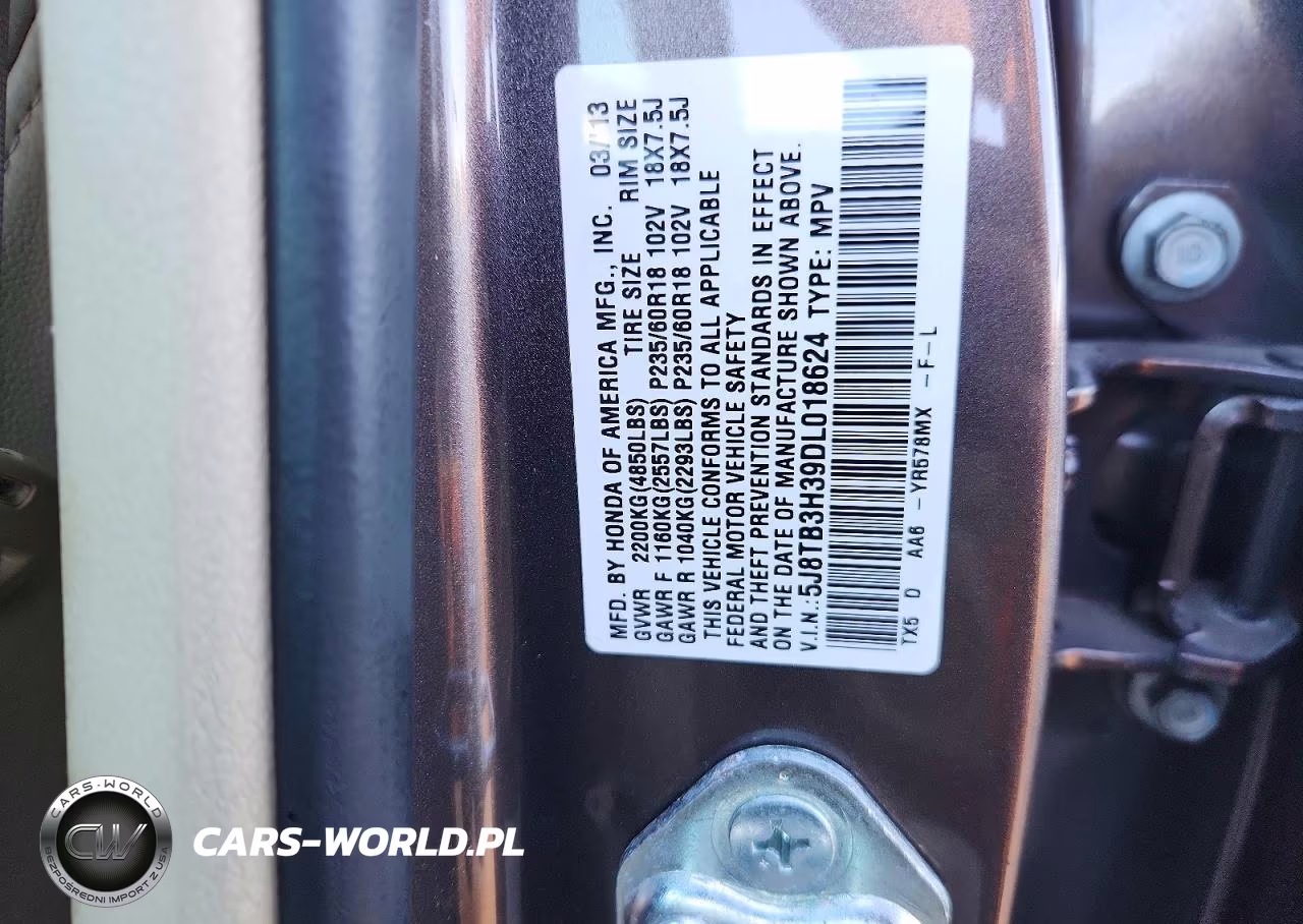 2013 Acura Rdx VIN:5J8TB3H39DL018624 - 13