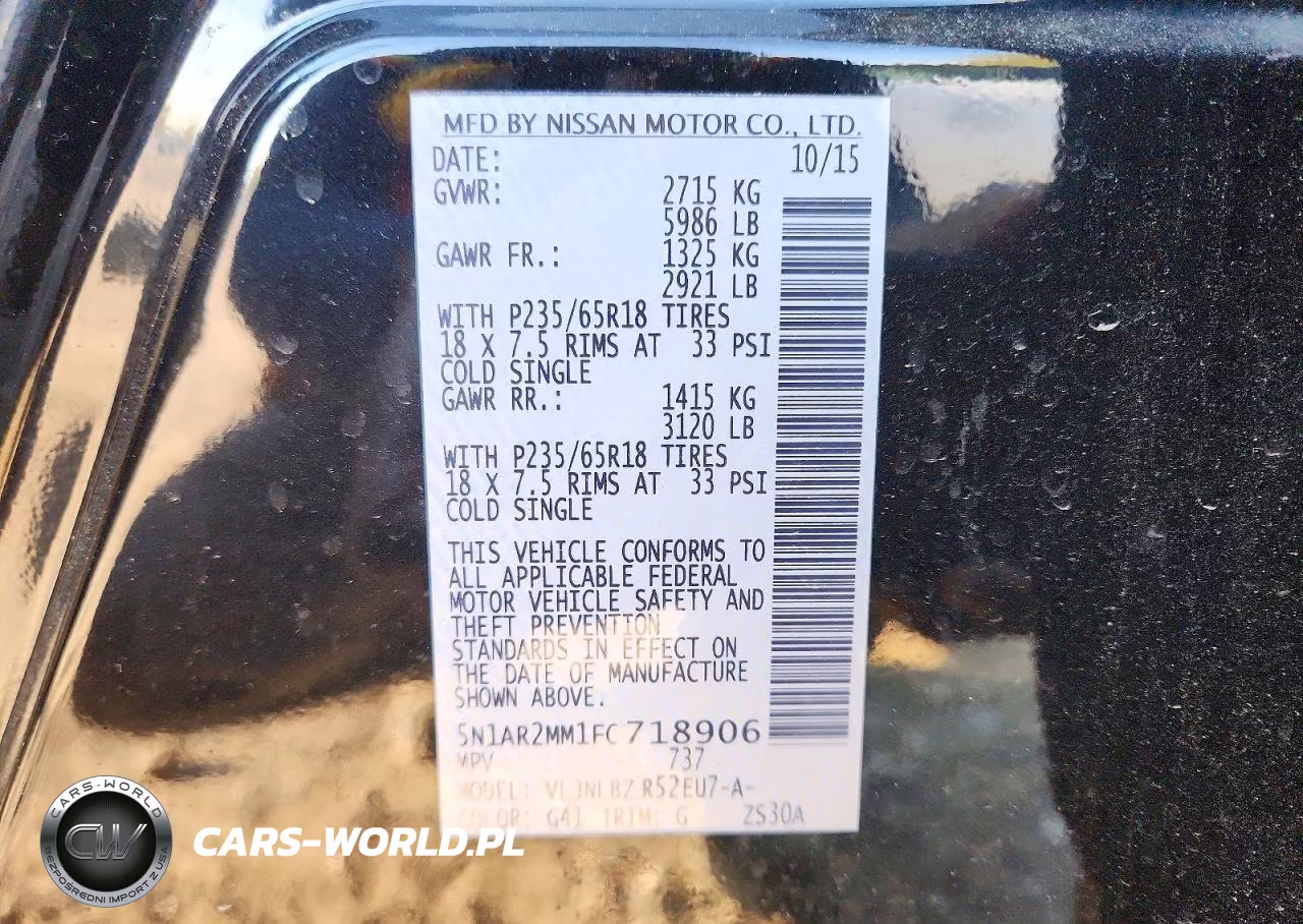 2015 Nissan Pathfinder S VIN:5N1AR2MM1FC718906 - 13
