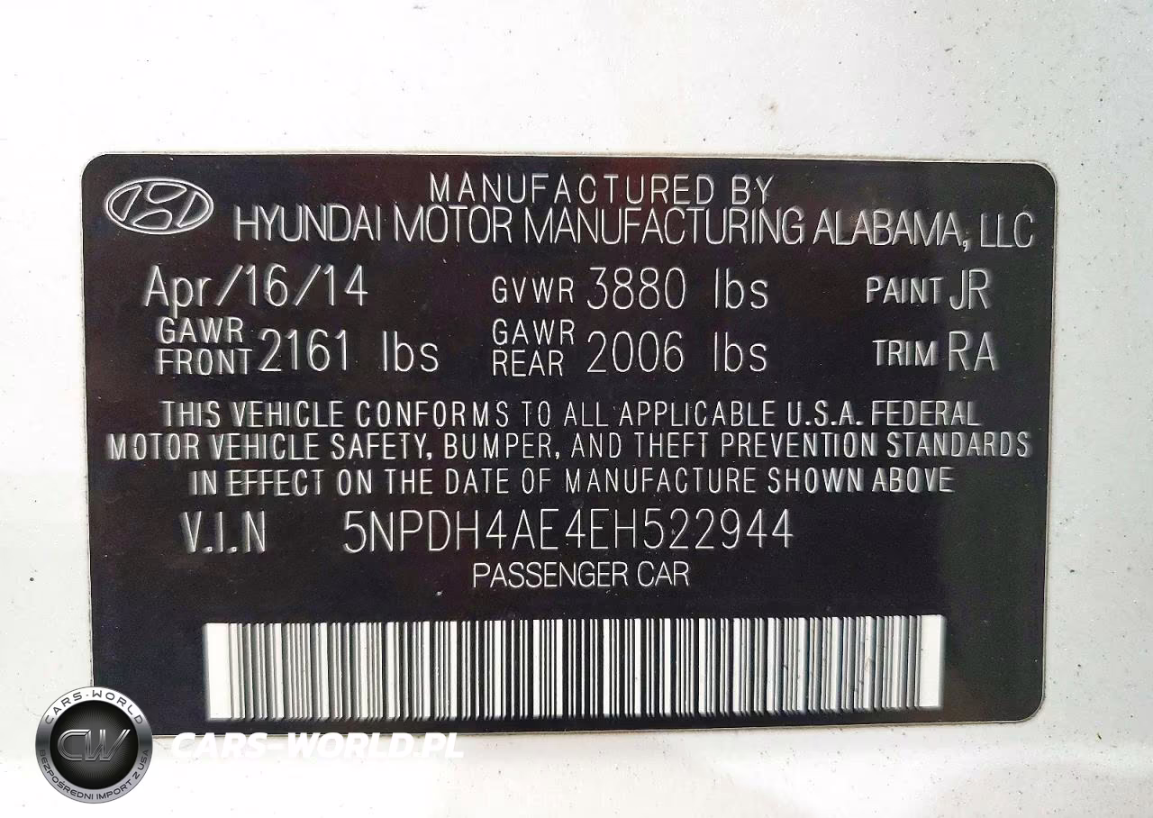 2014 Hyundai Elantra Se VIN:5NPDH4AE4EH522944 - 12
