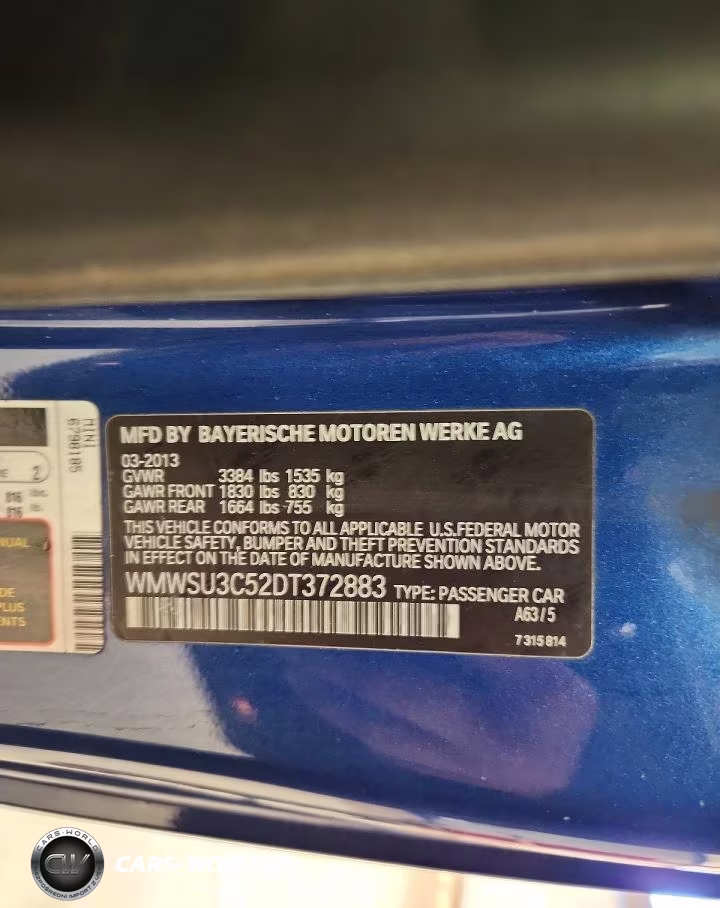 2013 Mini Cooper VIN:WMWSU3C52DT372883 - 12