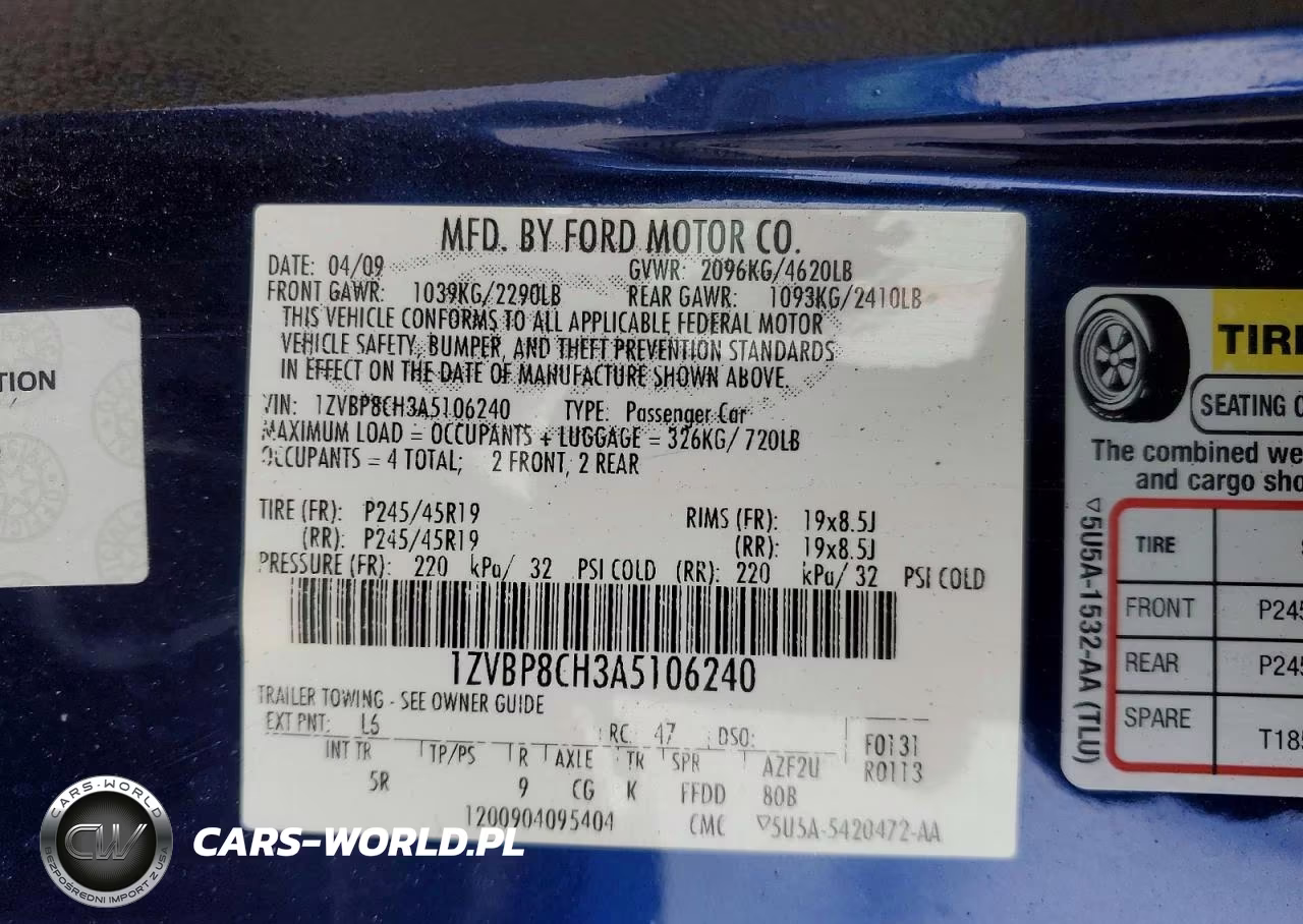 2010 Ford Mustang Gt VIN:1ZVBP8CH3A5106240 - 13