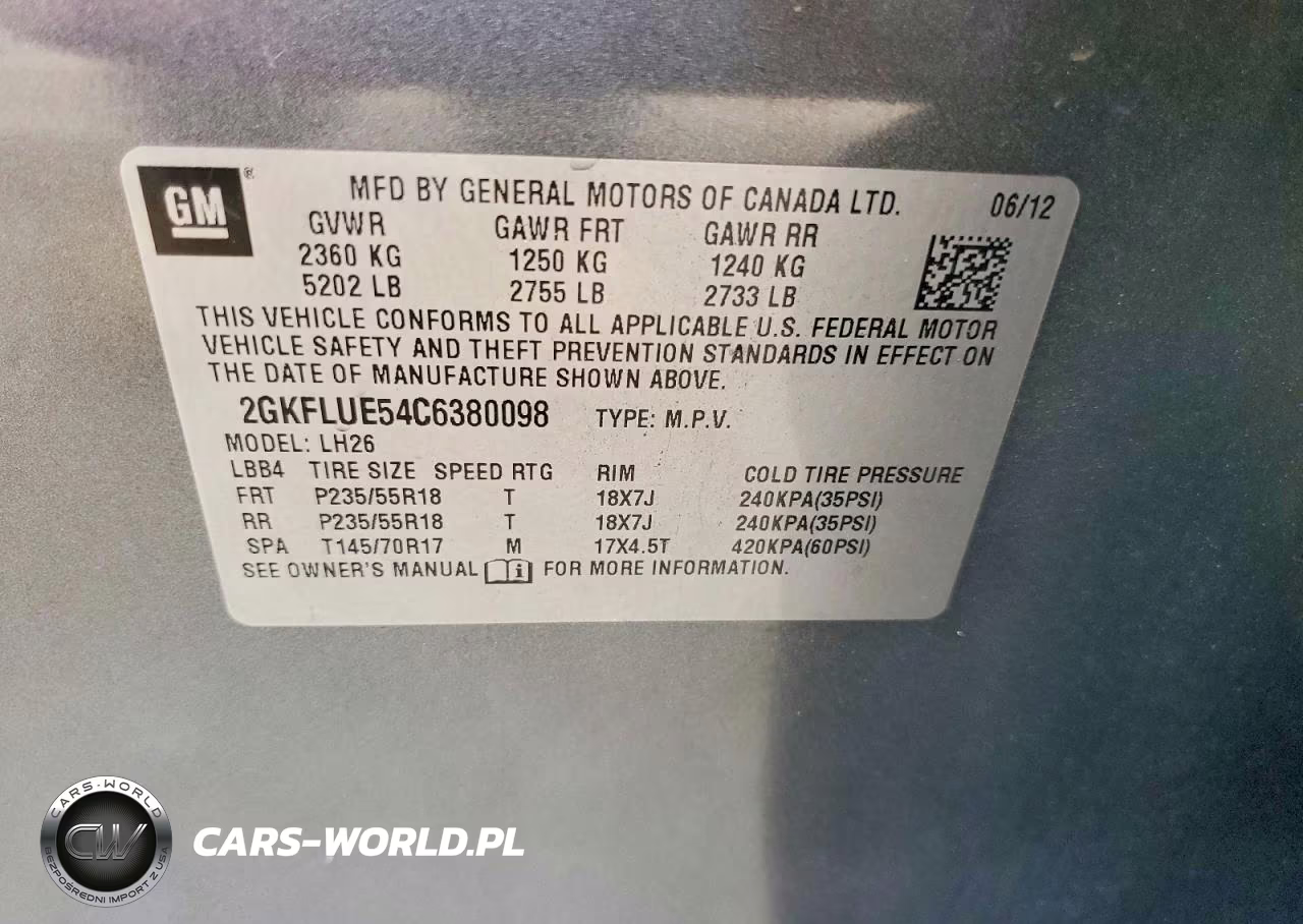 2012 GMC Terrain Slt VIN:2GKFLUE54C6380098 - 13