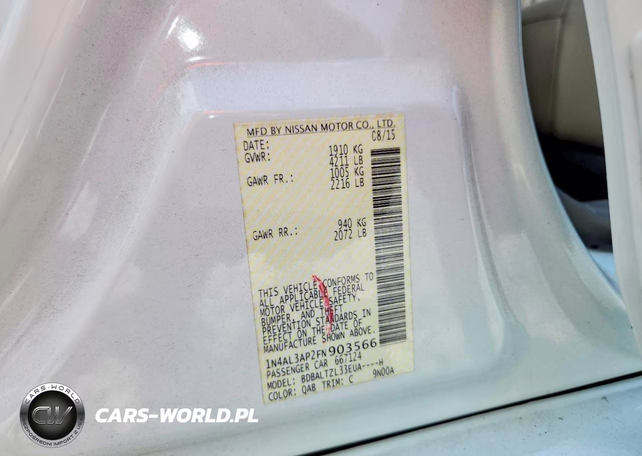 2015 Nissan Altima 2.5 Sl VIN:1N4AL3AP2FN903566 - 12