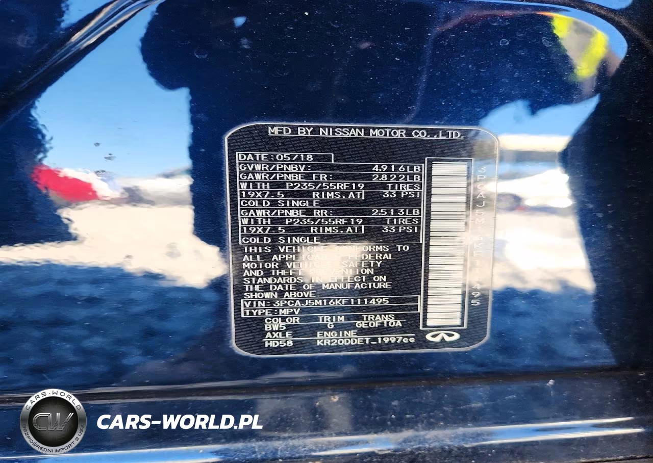 2019 Infiniti Qx50 Essential VIN:3PCAJ5M16KF111495 - 13