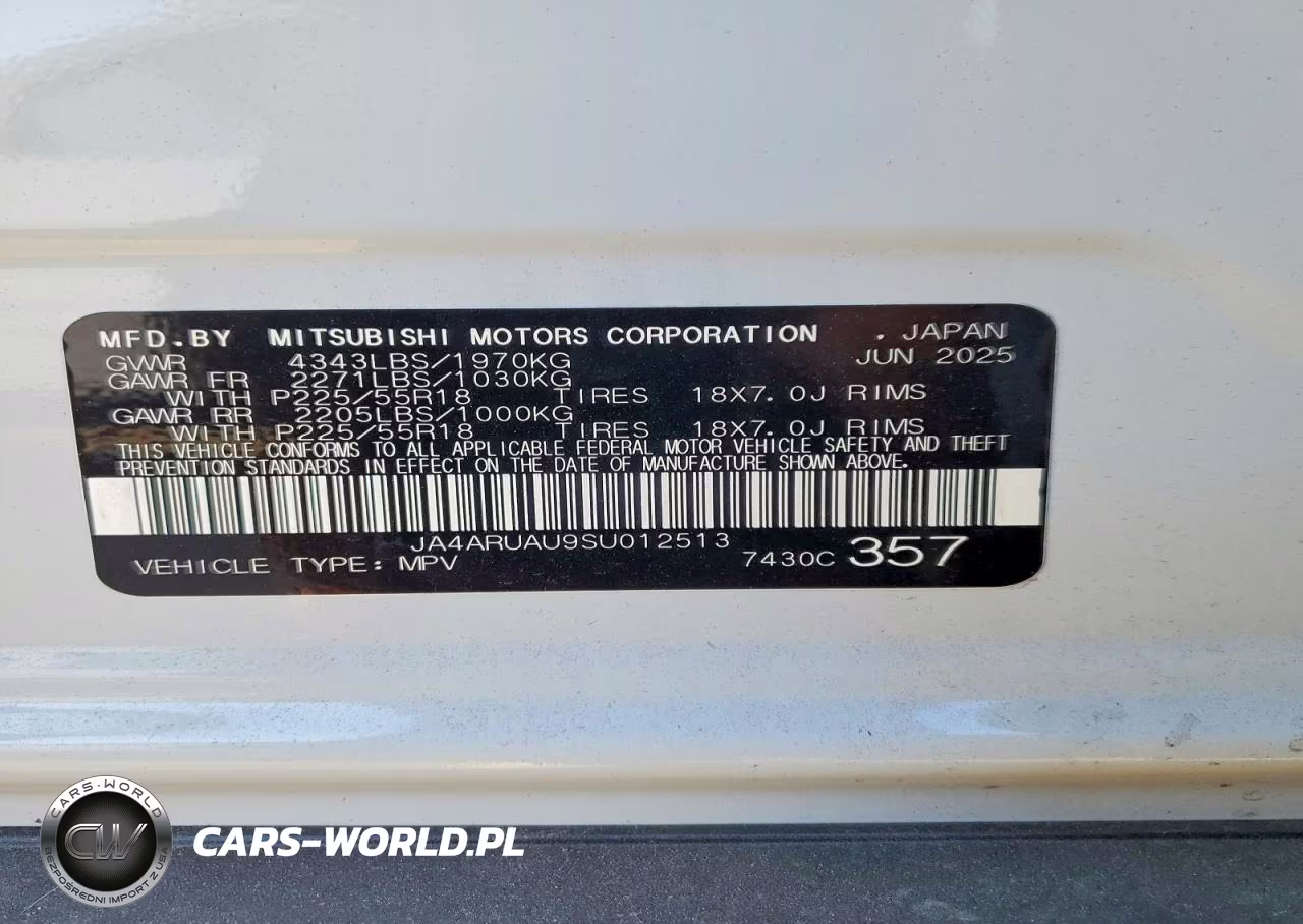 2025 Mitsubishi Outlander Sport S VIN:JA4ARUAU9SU012513 - 13