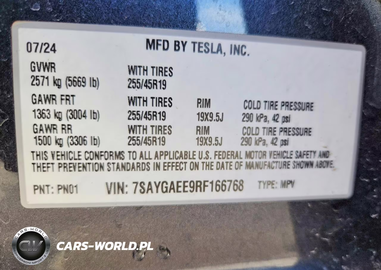 2024 Tesla Model Y VIN:7SAYGAEE9RF166768 - 12