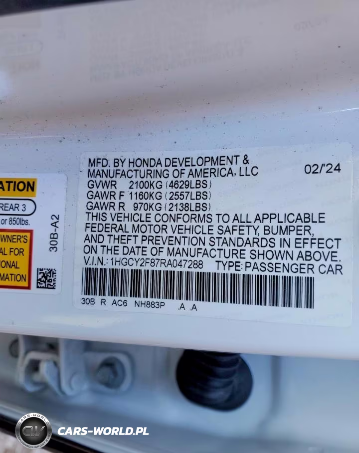 2024 Honda Accord Touring Hybrid VIN:1HGCY2F87RA047288 - 12