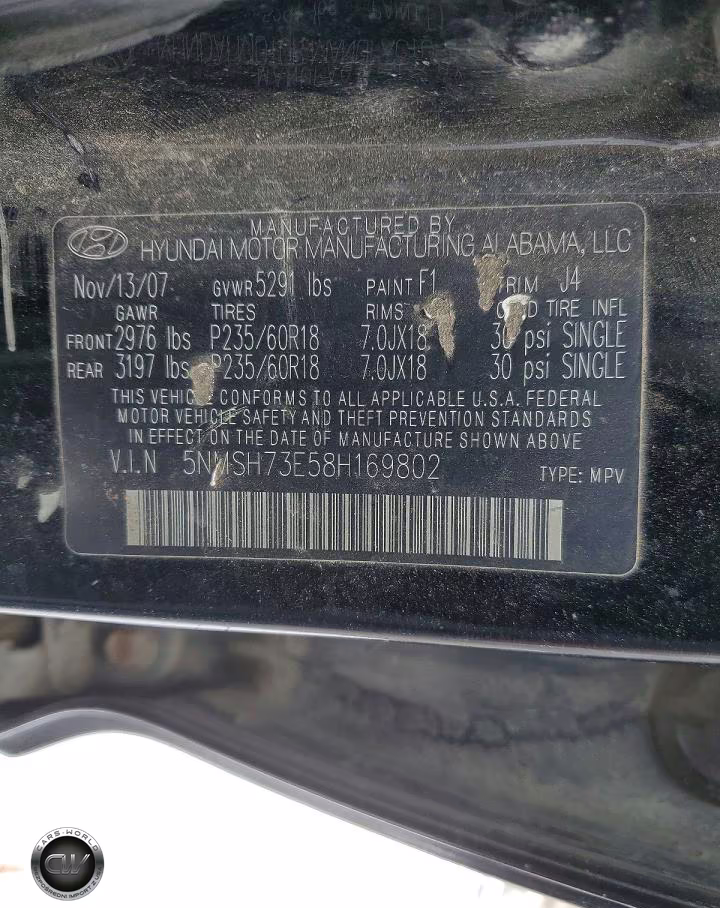 2008 Hyundai Santa Fe Se VIN:5NMSH73E58H169802 - 14