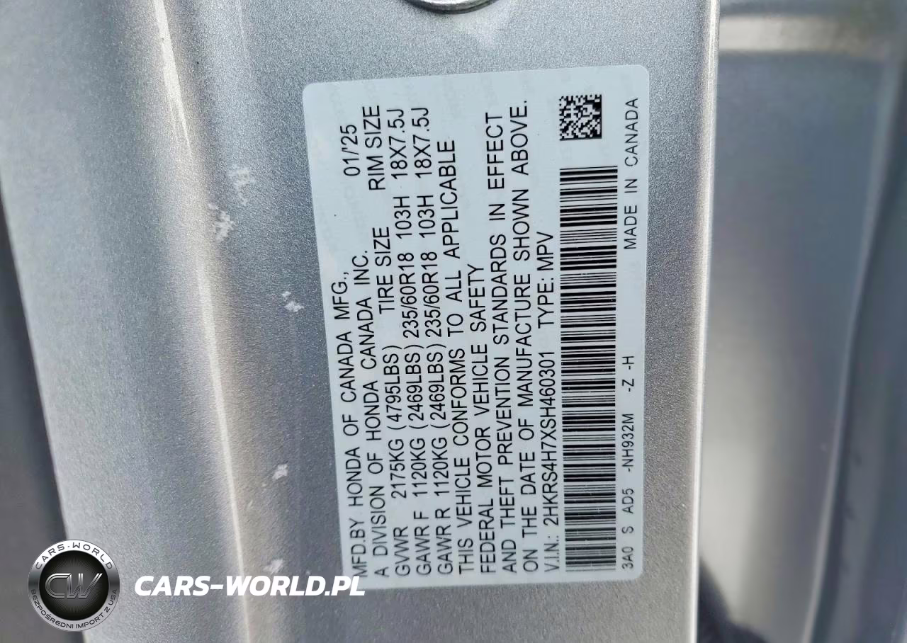 2025 Honda Cr-V Exl VIN:2HKRS4H7XSH460301 - 13