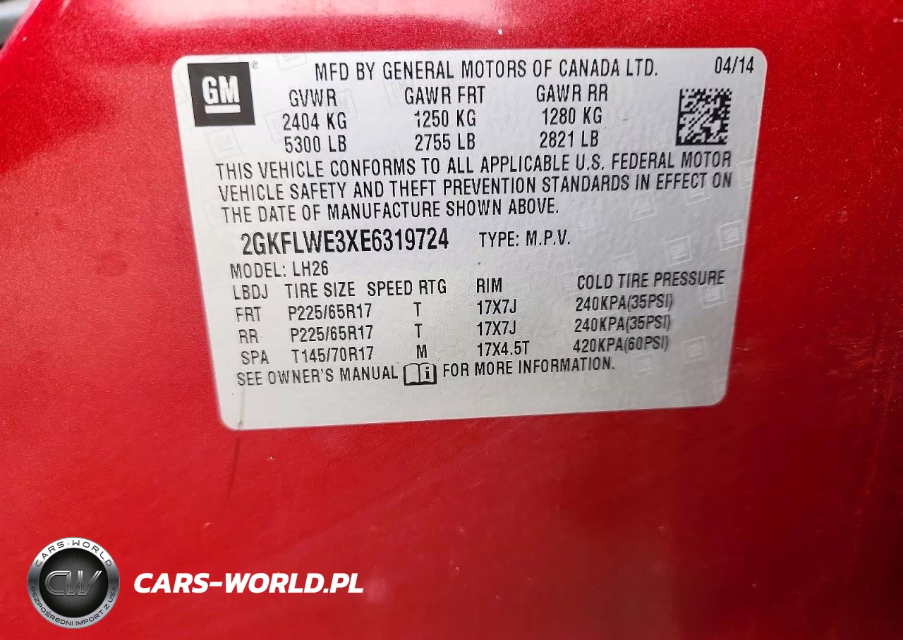 2014 GMC Terrain Sle VIN:2GKFLWE3XE6319724 - 13