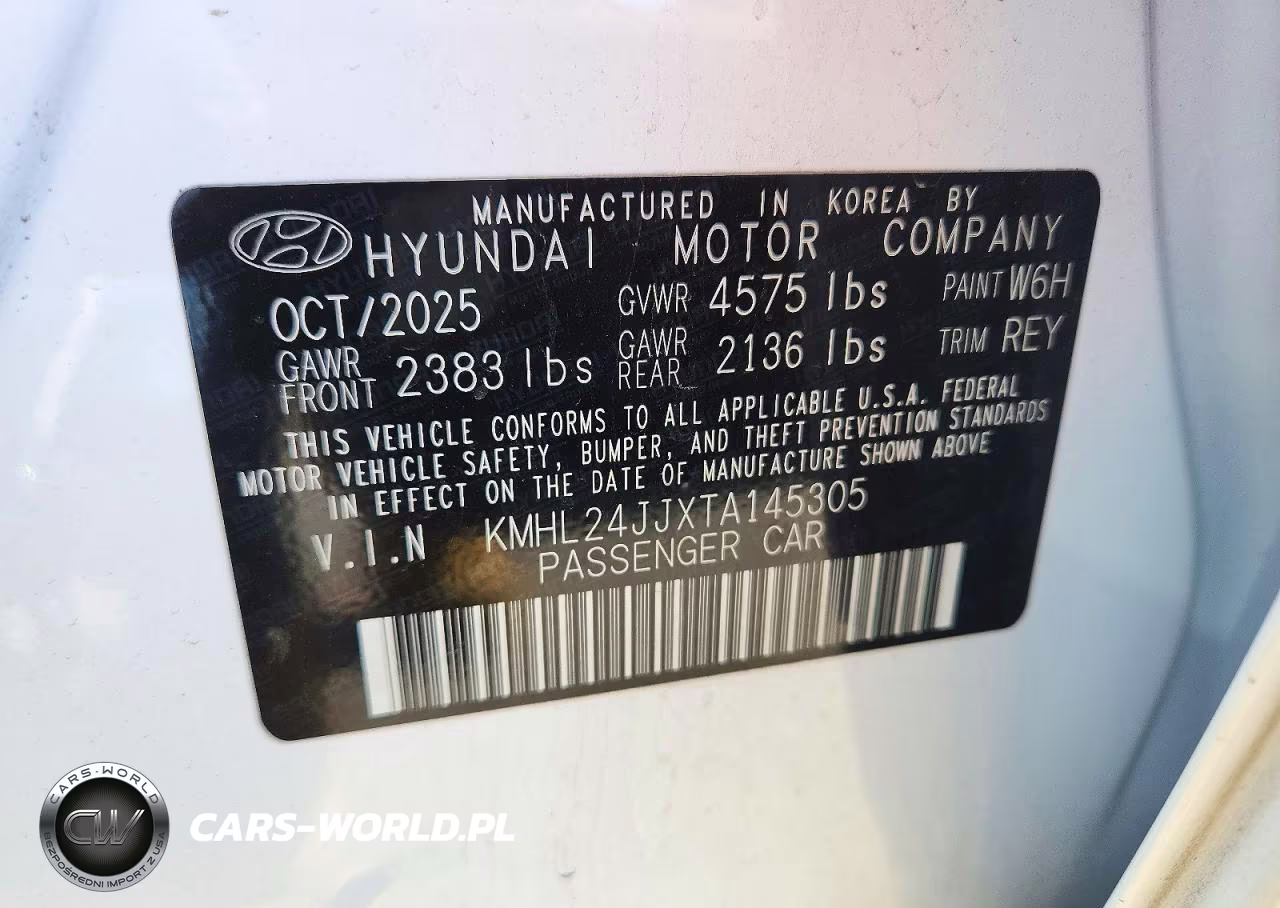 2026 Hyundai Sonata Hybrid Blue VIN:KMHL24JJXTA145305 - 12