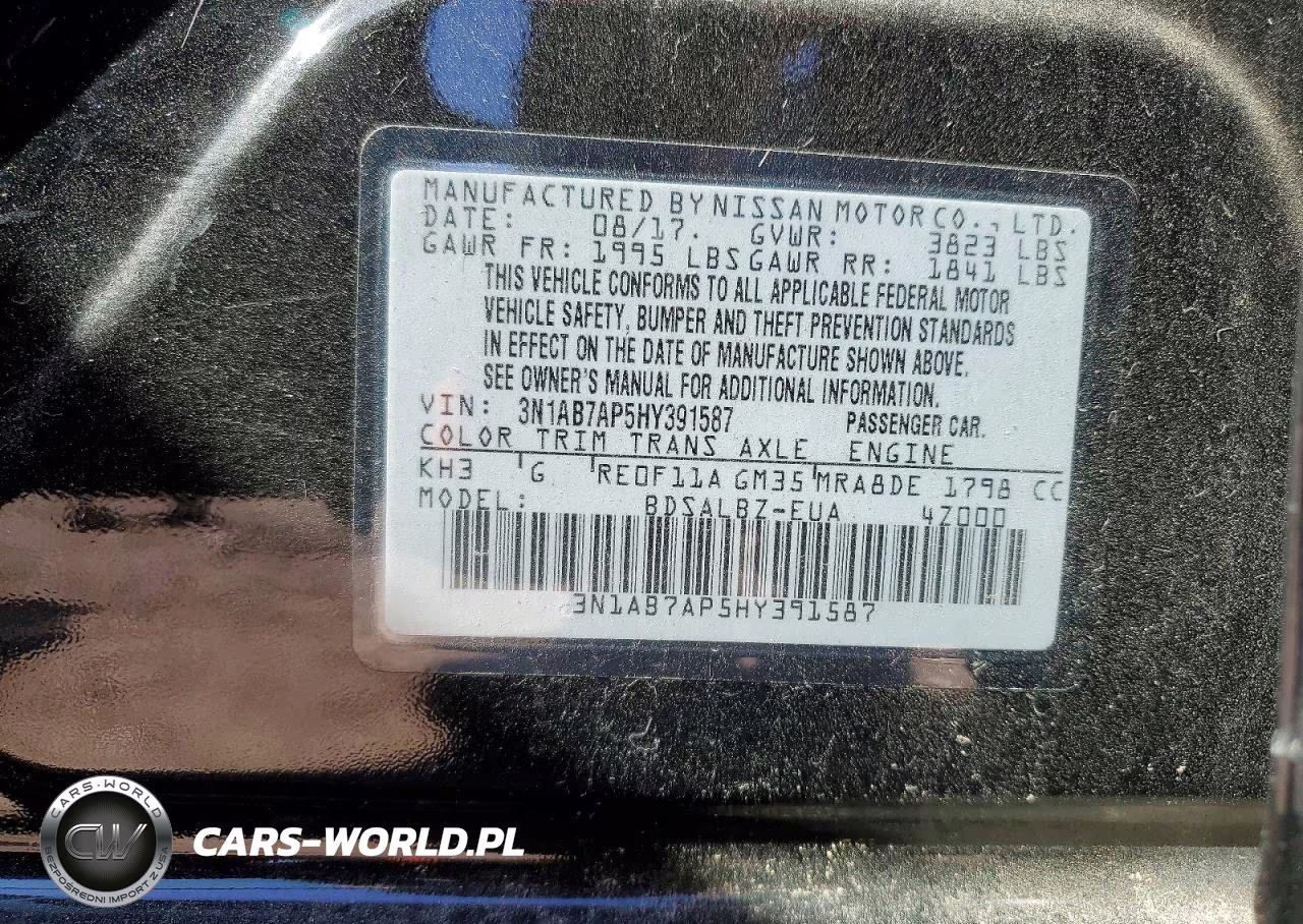 2017 Nissan Sentra S VIN:3N1AB7AP5HY391587 - 12