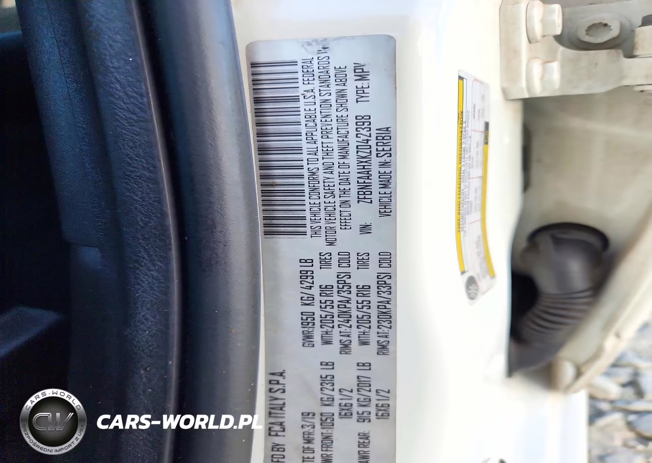 2019 Fiat 500L Pop VIN:ZFBNFAAHXKZ042398 - 13