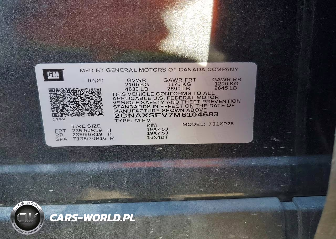2021 Chevrolet Equinox VIN:2GNAXSEV7M6104683 - 12